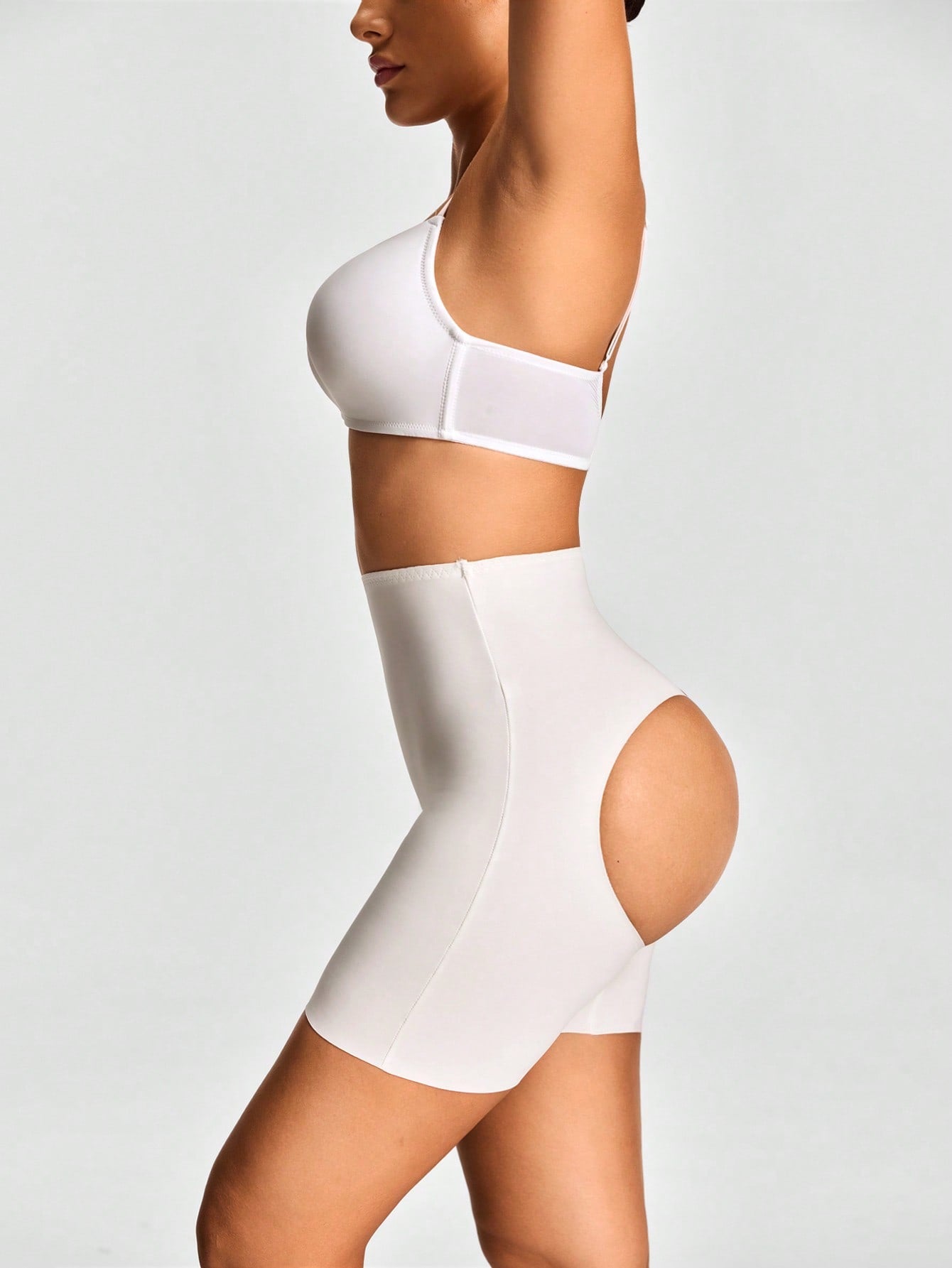 Shape Shaping High Waisted Mid Thigh Shapewear Short Body Shaper Butt Lifter-Tummy Waist Thigh Control