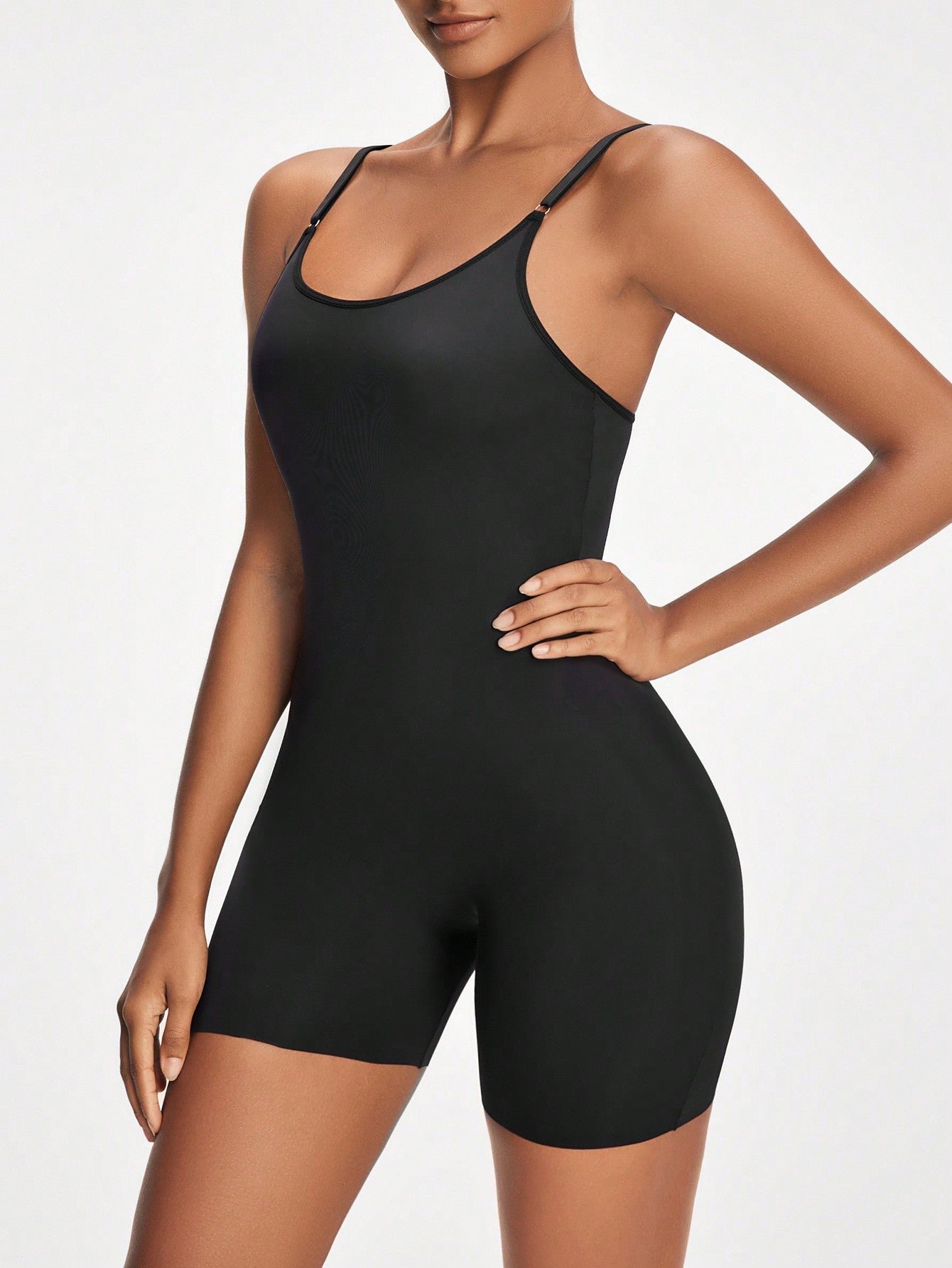 Women's Adjustable Strap Shapewear Romper With Camisole Style