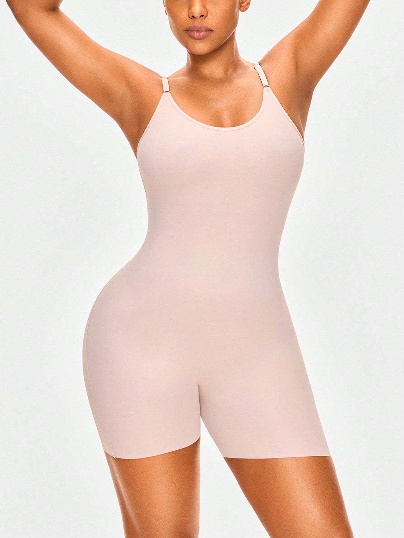 Women's Adjustable Strap Shapewear Romper With Camisole Style