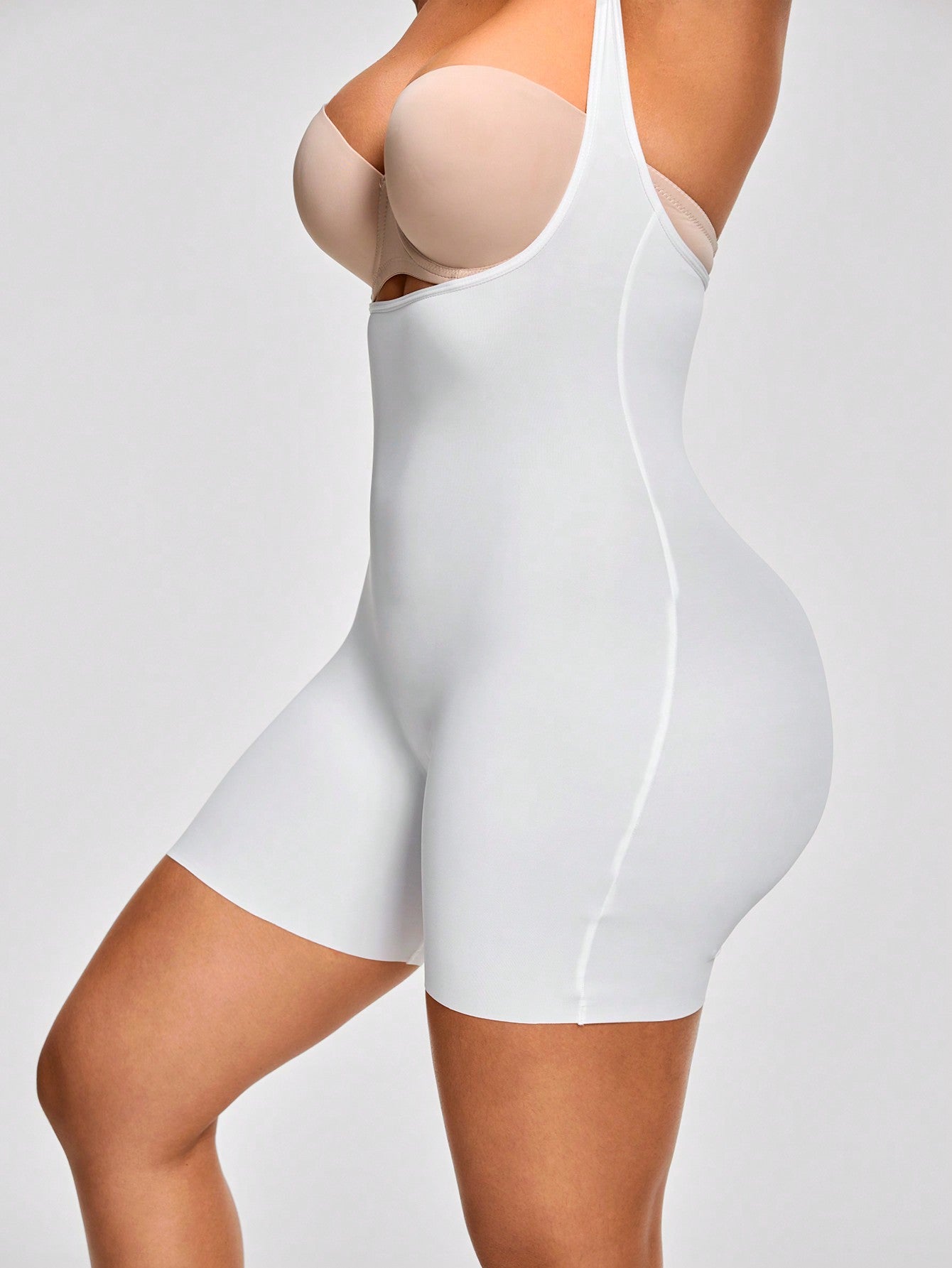 Basic dar forma Busto abierto medio muslo Body