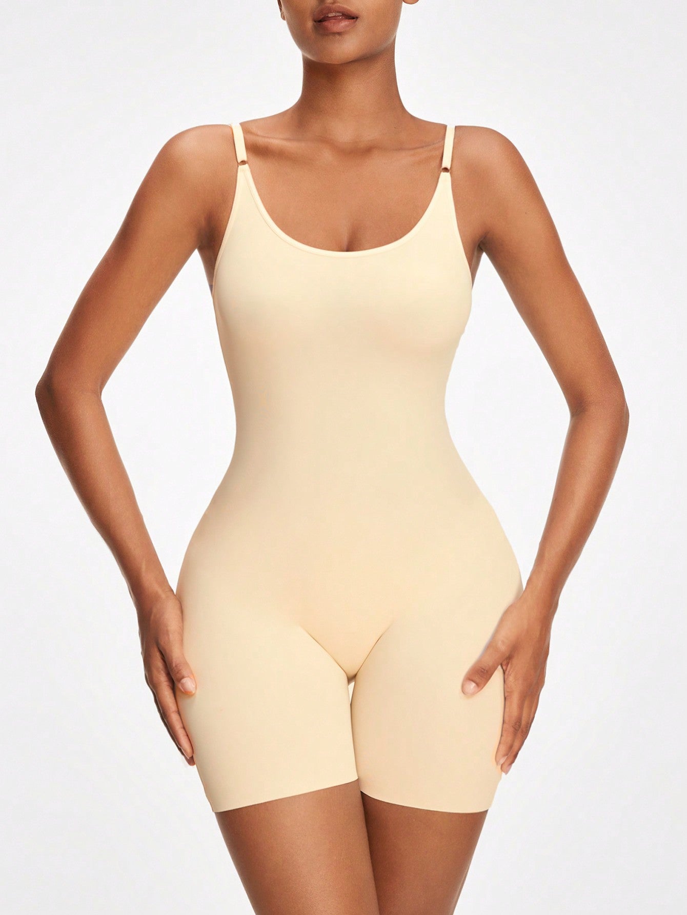 Women's Adjustable Strap Shapewear Romper With Camisole Style