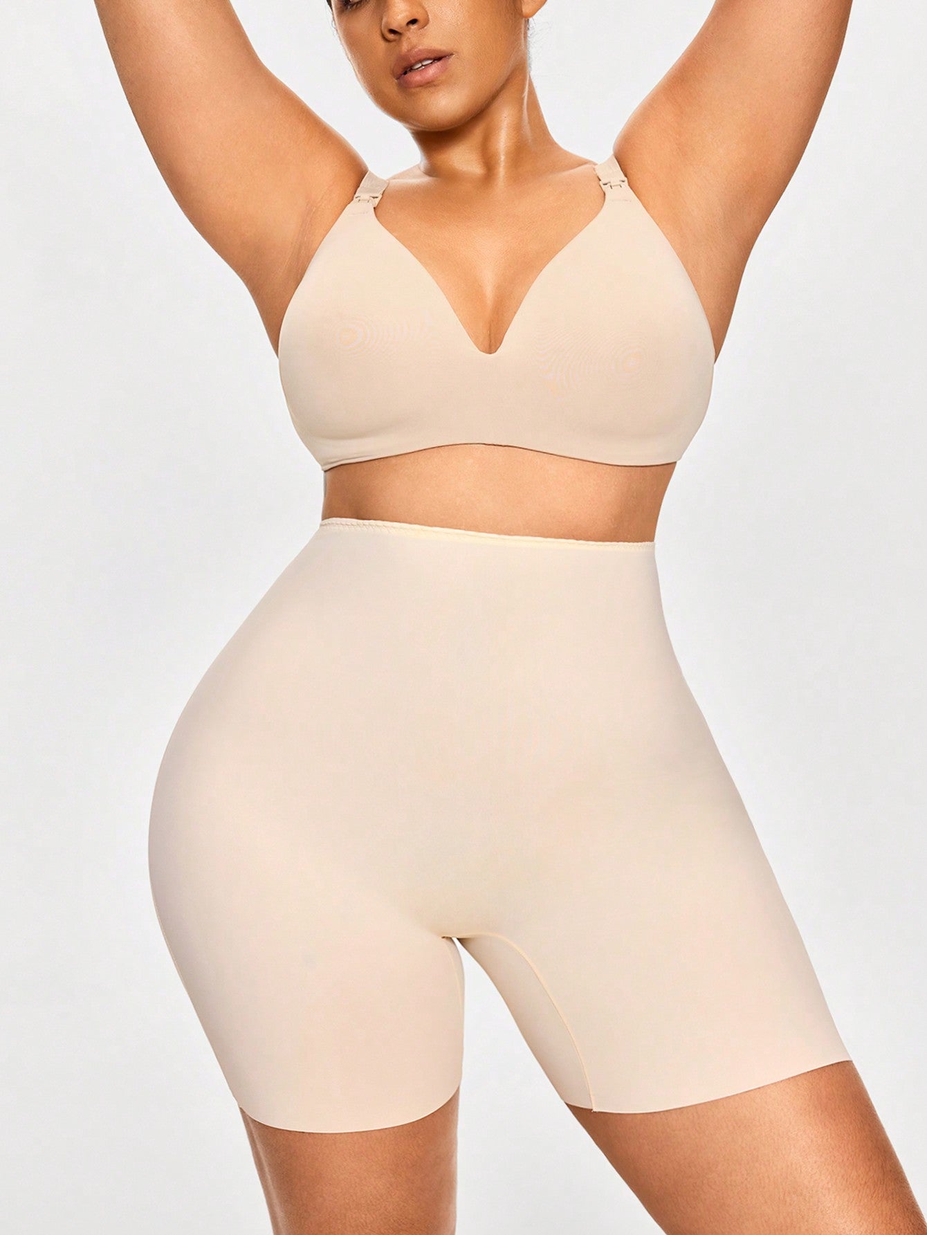 Plus Size Women's Long Four-Cornered Underwear Mid Waist Shorts Shapewear