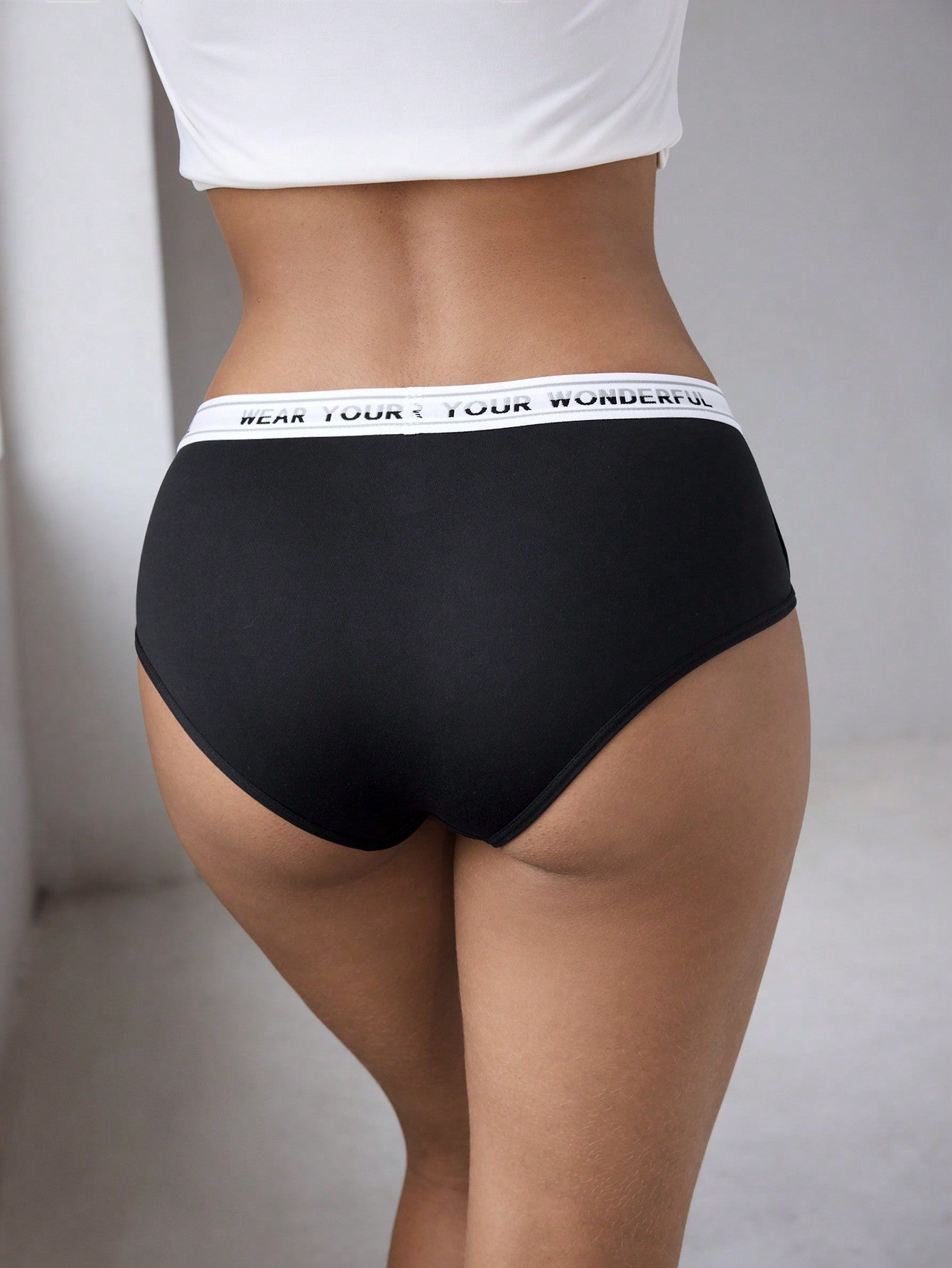 Women's Letter Tape Casual Boyshort Panties