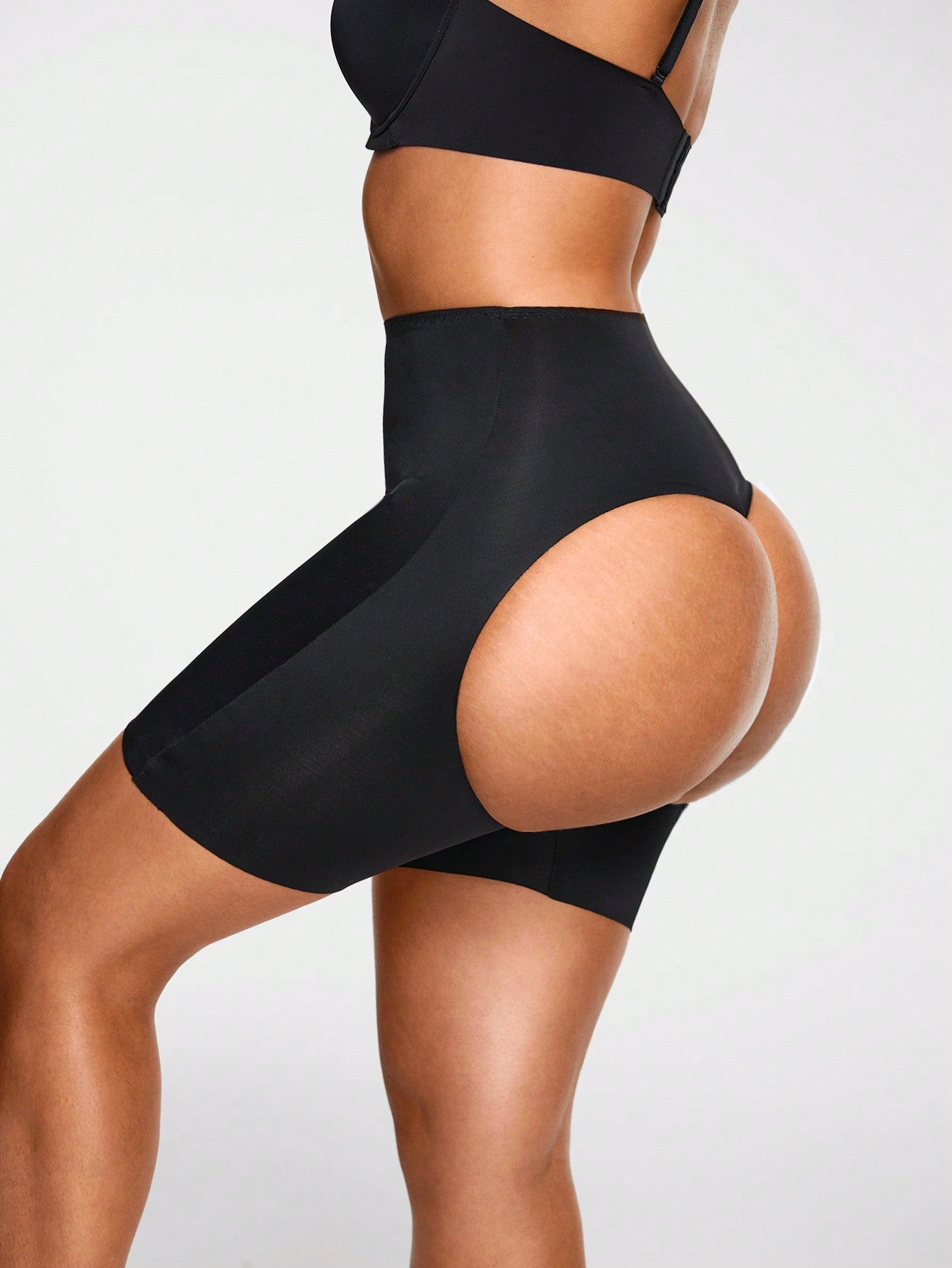 Shape Shaping High Waisted Mid Thigh Shapewear Short Body Shaper Butt Lifter-Tummy Waist Thigh Control