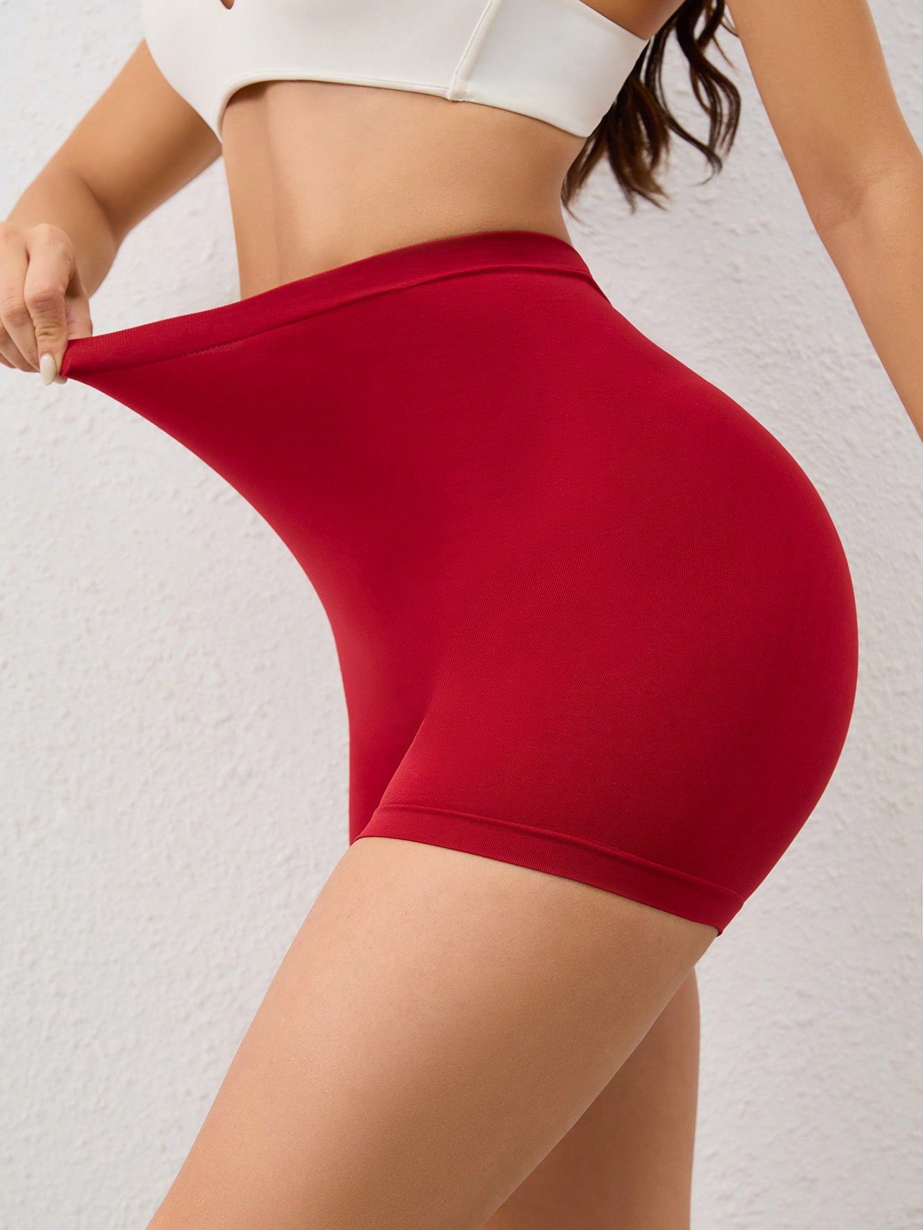 Women Underpants High Elasticity Women Boxers Sports Jogging Butt Enhancer Solid Color Stretchy Sports Butt Lifter Lady Clothing