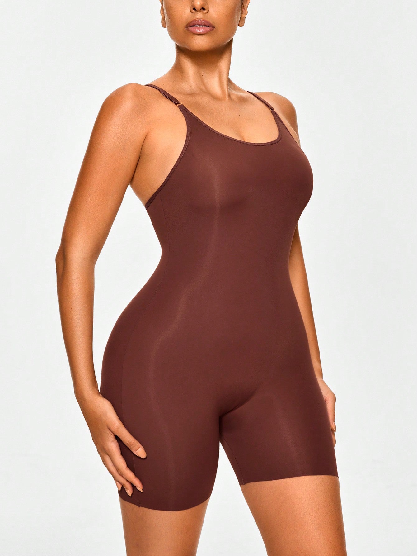 Low Back Black Shapewear Bodysuit Body Shaper Bust & Butt Lifter With Adjustable Straps-Tummy Waist Control