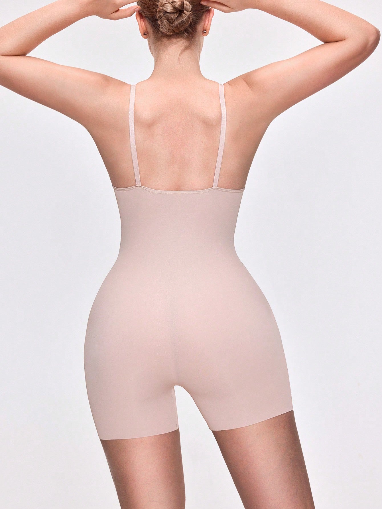 Low Back Black Shapewear Bodysuit Body Shaper Bust & Butt Lifter With Adjustable Straps-Tummy Waist Control