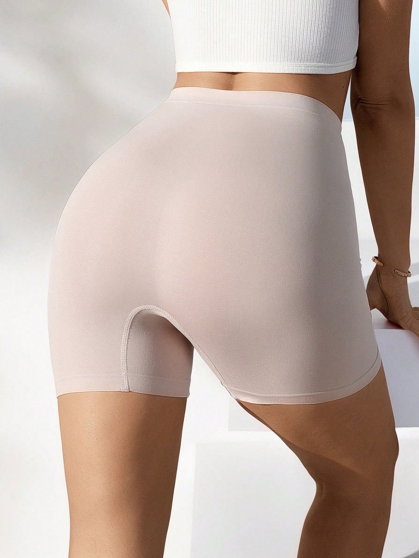 Women Underpants High Elasticity Women Boxers Sports Jogging Butt Enhancer Solid Color Stretchy Sports Butt Lifter Lady Clothing