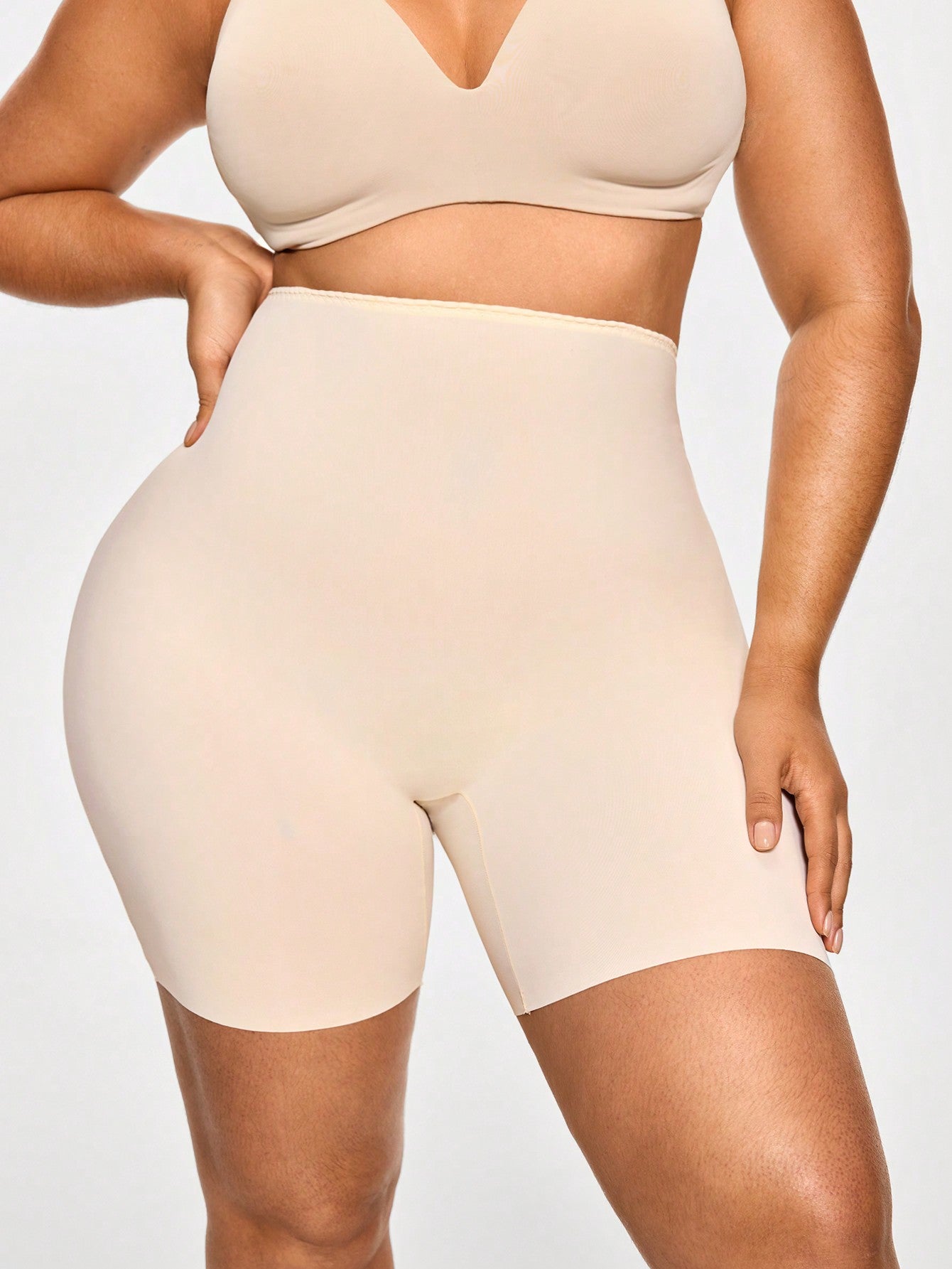 Plus Size Women's Long Four-Cornered Underwear Mid Waist Shorts Shapewear