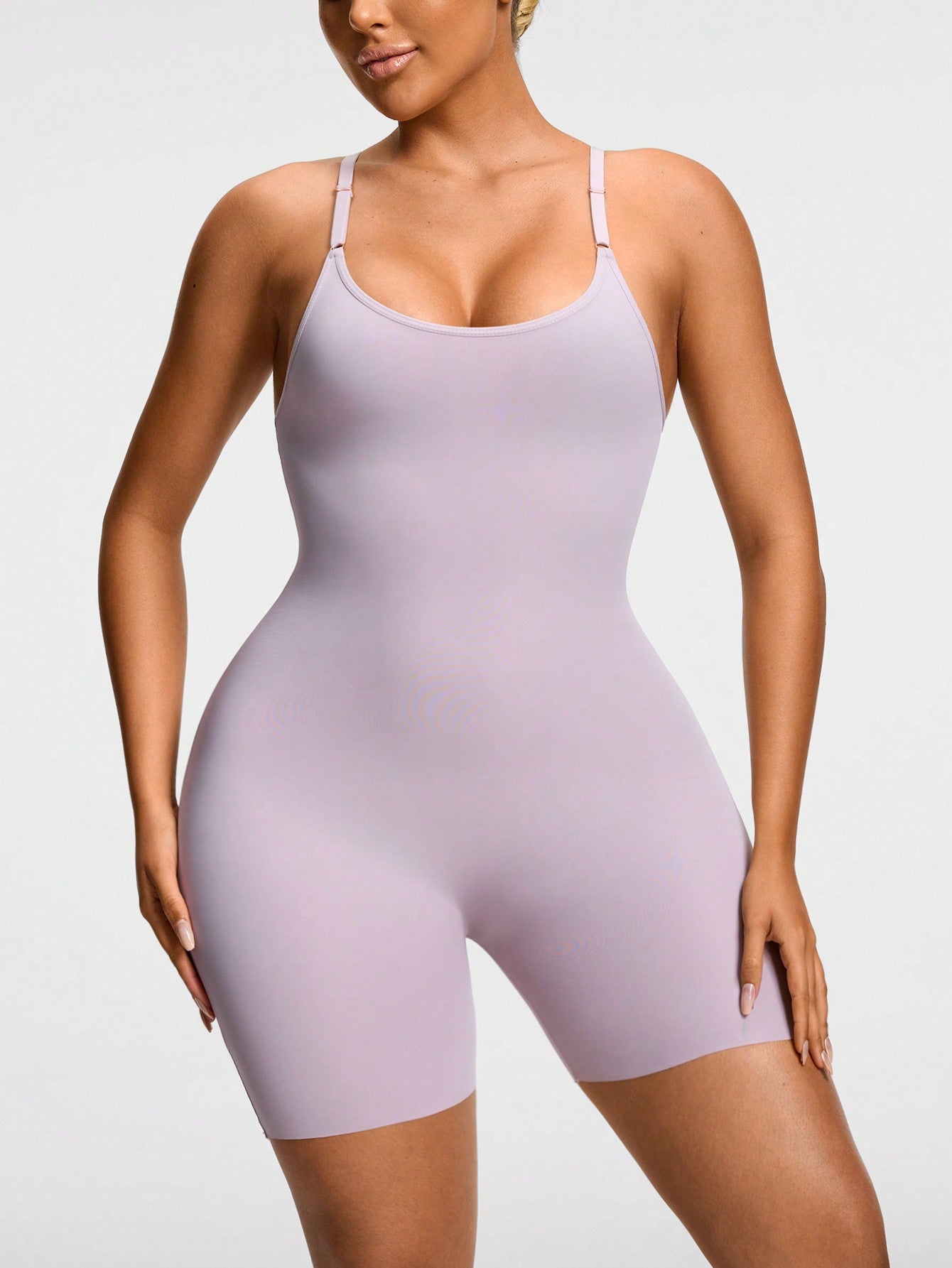 Low Back Black Shapewear Bodysuit Body Shaper Bust & Butt Lifter With Adjustable Straps-Tummy Waist Control