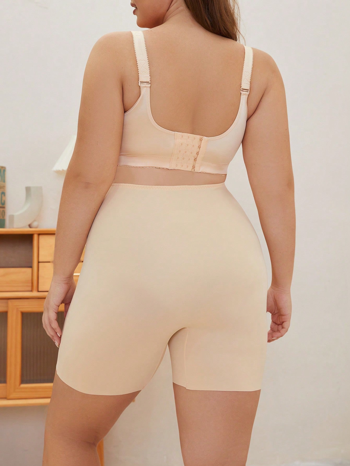 Plus Size Women's Long Four-Cornered Underwear Mid Waist Shorts Shapewear