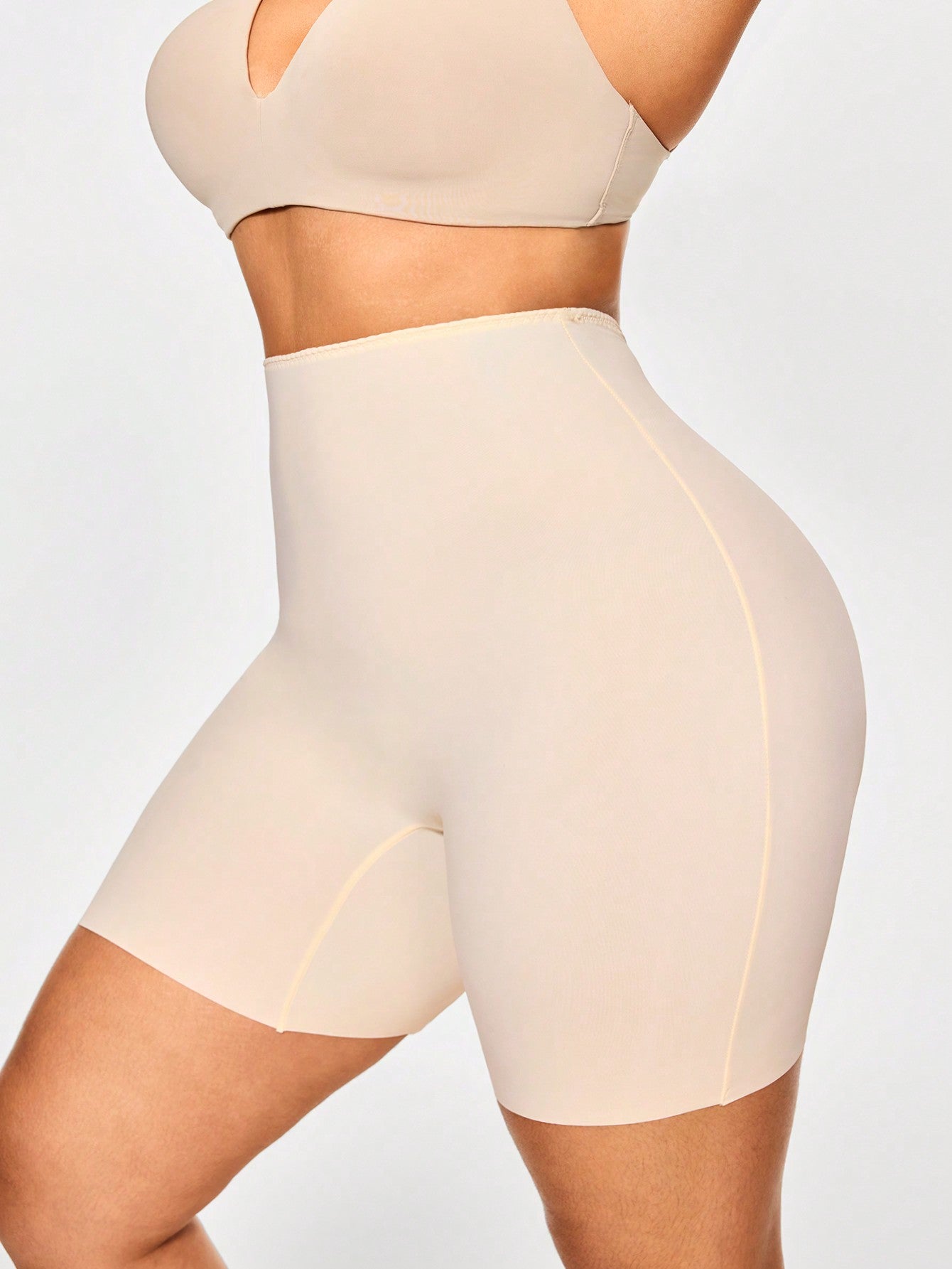 Plus Size Women's Long Four-Cornered Underwear Mid Waist Shorts Shapewear