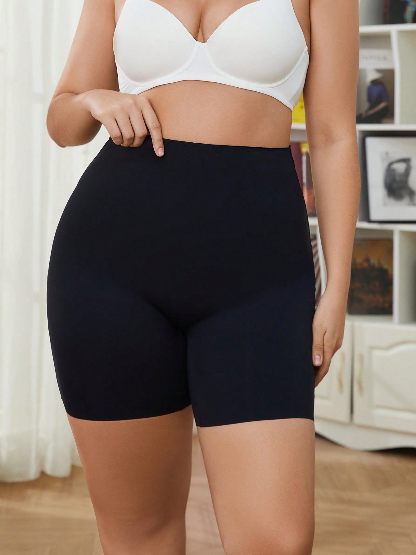 Plus Size Women's Long Four-Cornered Underwear Mid Waist Shorts Shapewear