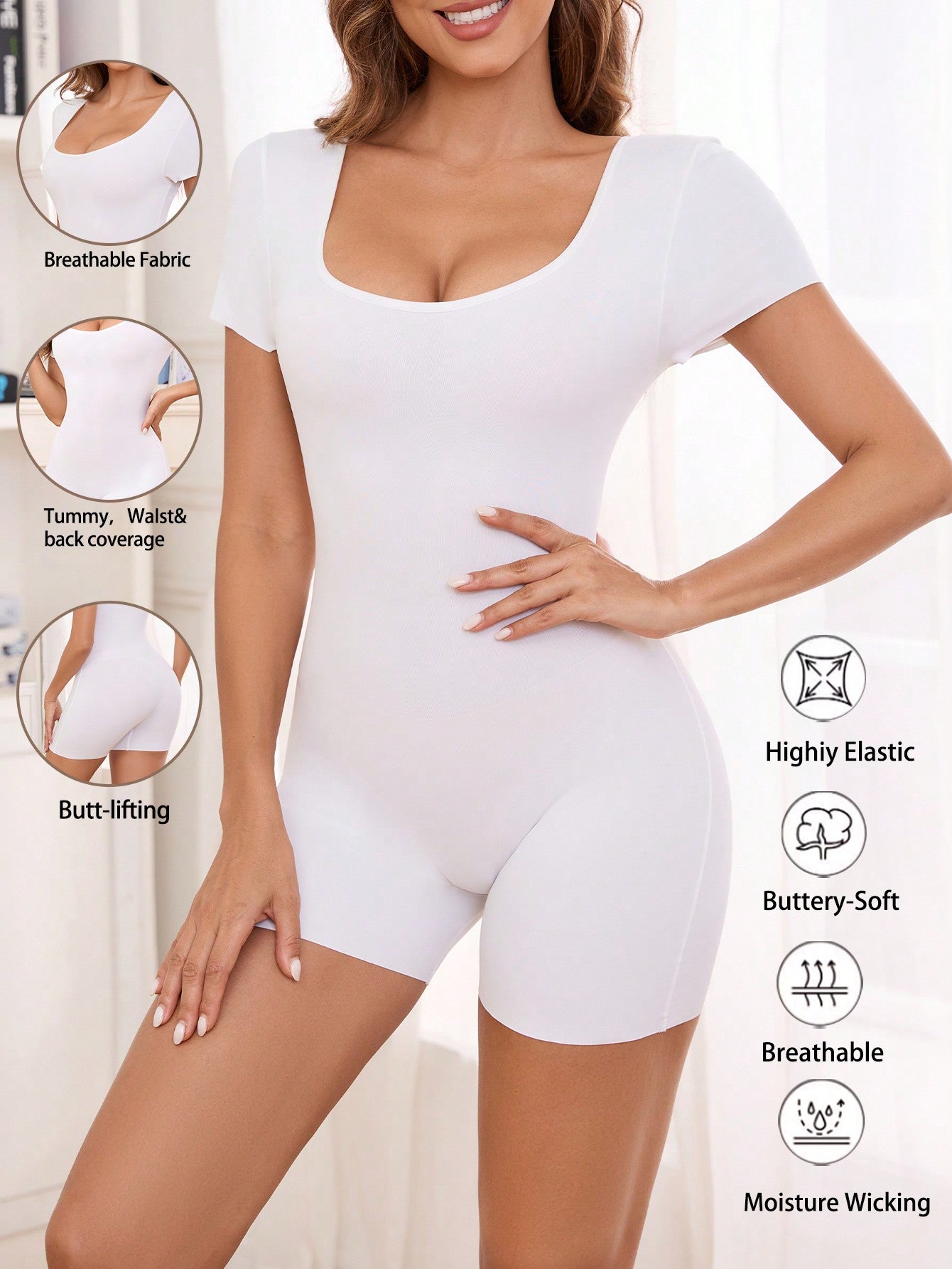 One-piece body shaper, waist and hip lifting body shaper, postpartum waist shaping body shaper, tight body shaper for women