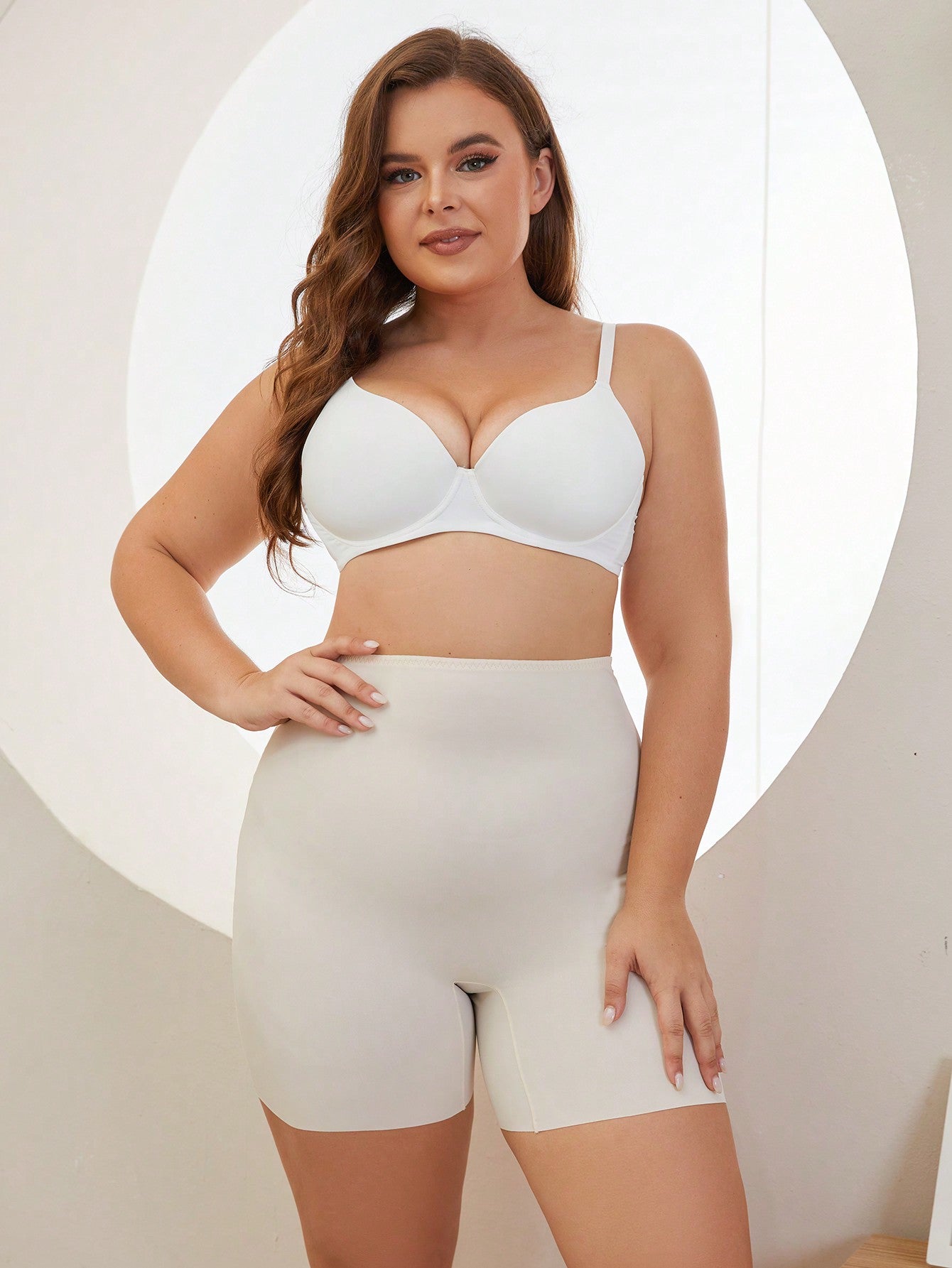 Plus Size Women's Long Four-Cornered Underwear Mid Waist Shorts Shapewear