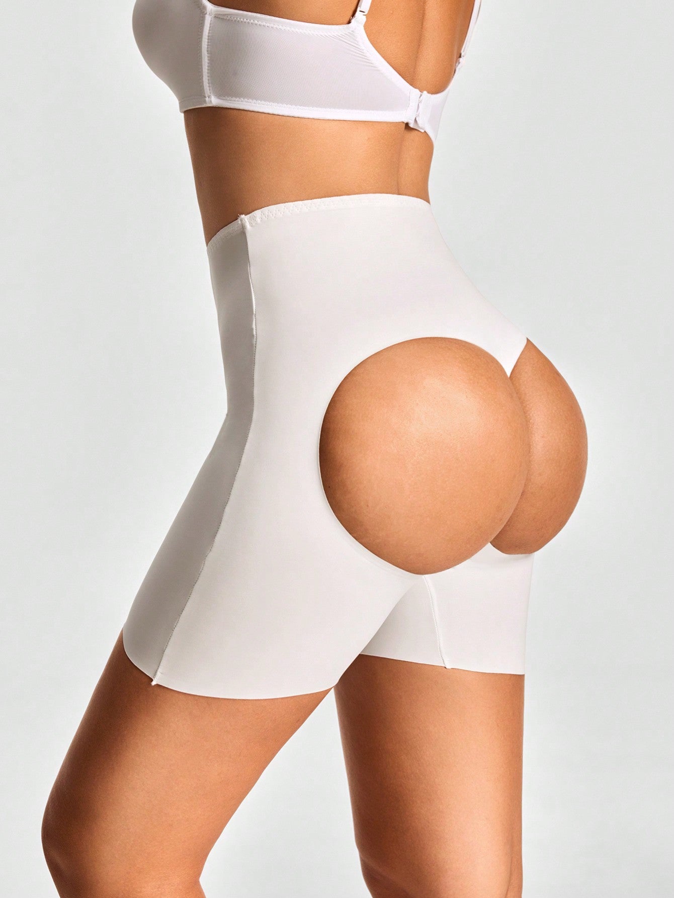 Shape Shaping High Waisted Mid Thigh Shapewear Short Body Shaper Butt Lifter-Tummy Waist Thigh Control