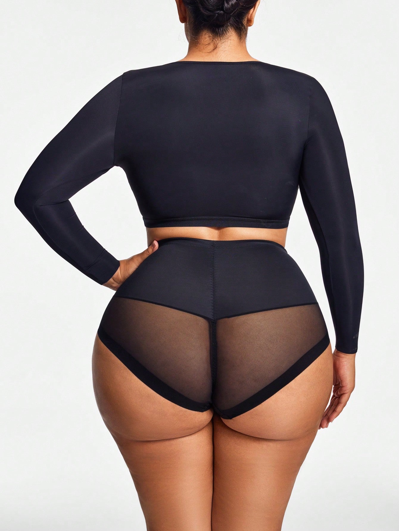 Plus Size  long sleeve short sun protection   Shapewear Bodysuits