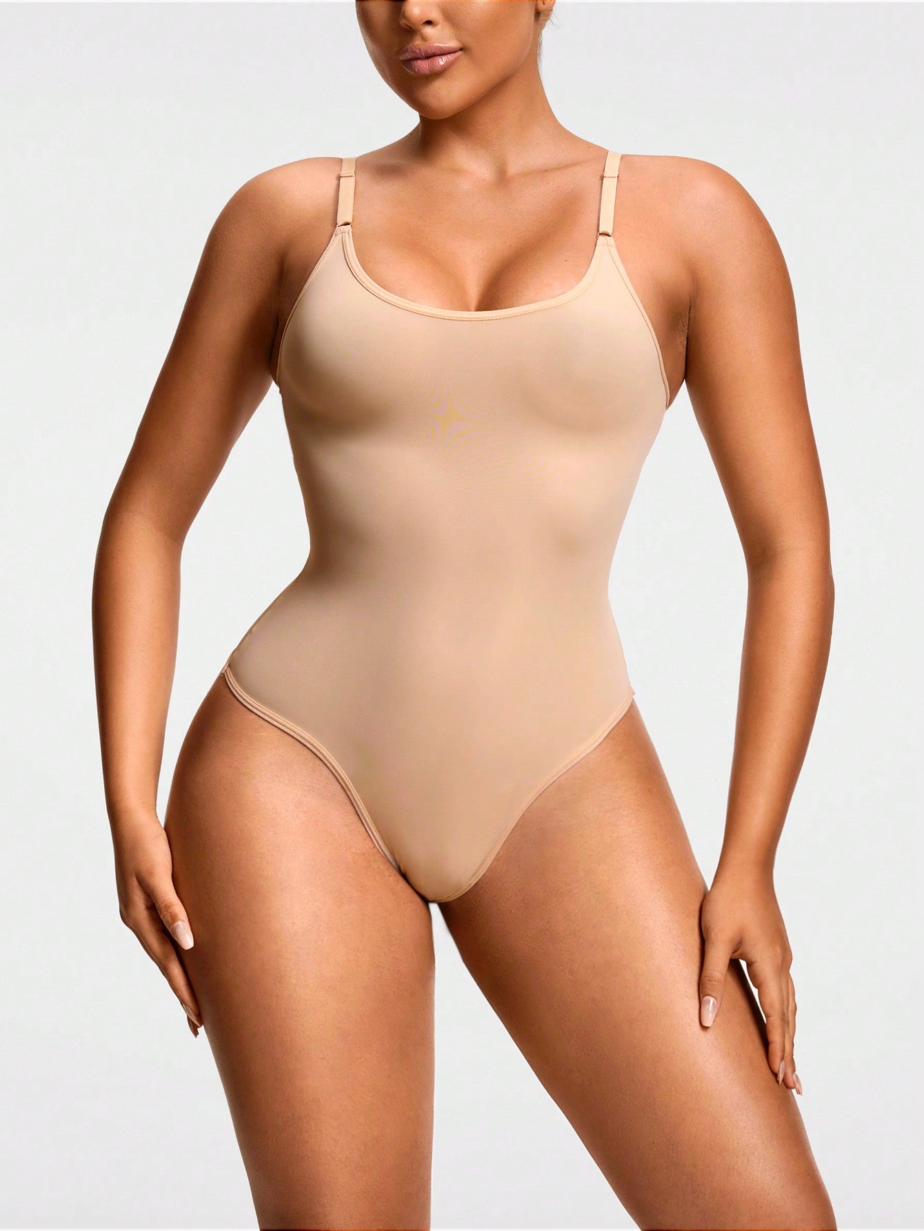 One-piece thong body shaper .waist and hip lifting body shaper