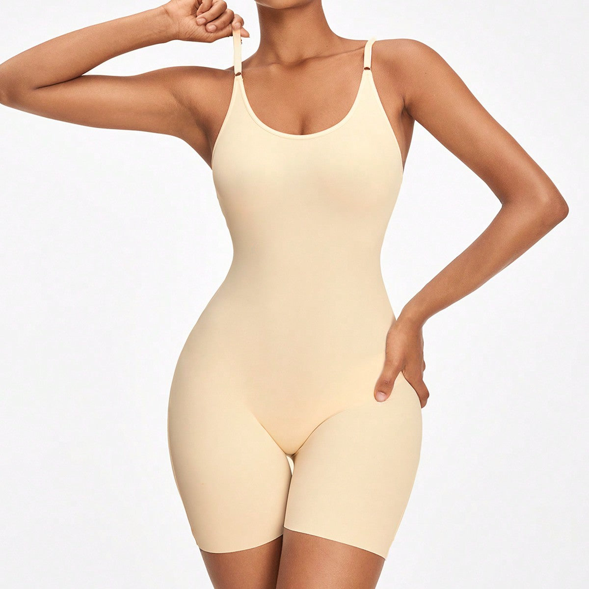 Women's Adjustable Strap Shapewear Romper With Camisole Style